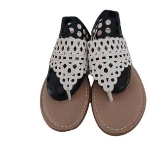 Born BOC Sandals  New Womens Sz 10M White Laser Cut Flip Flops